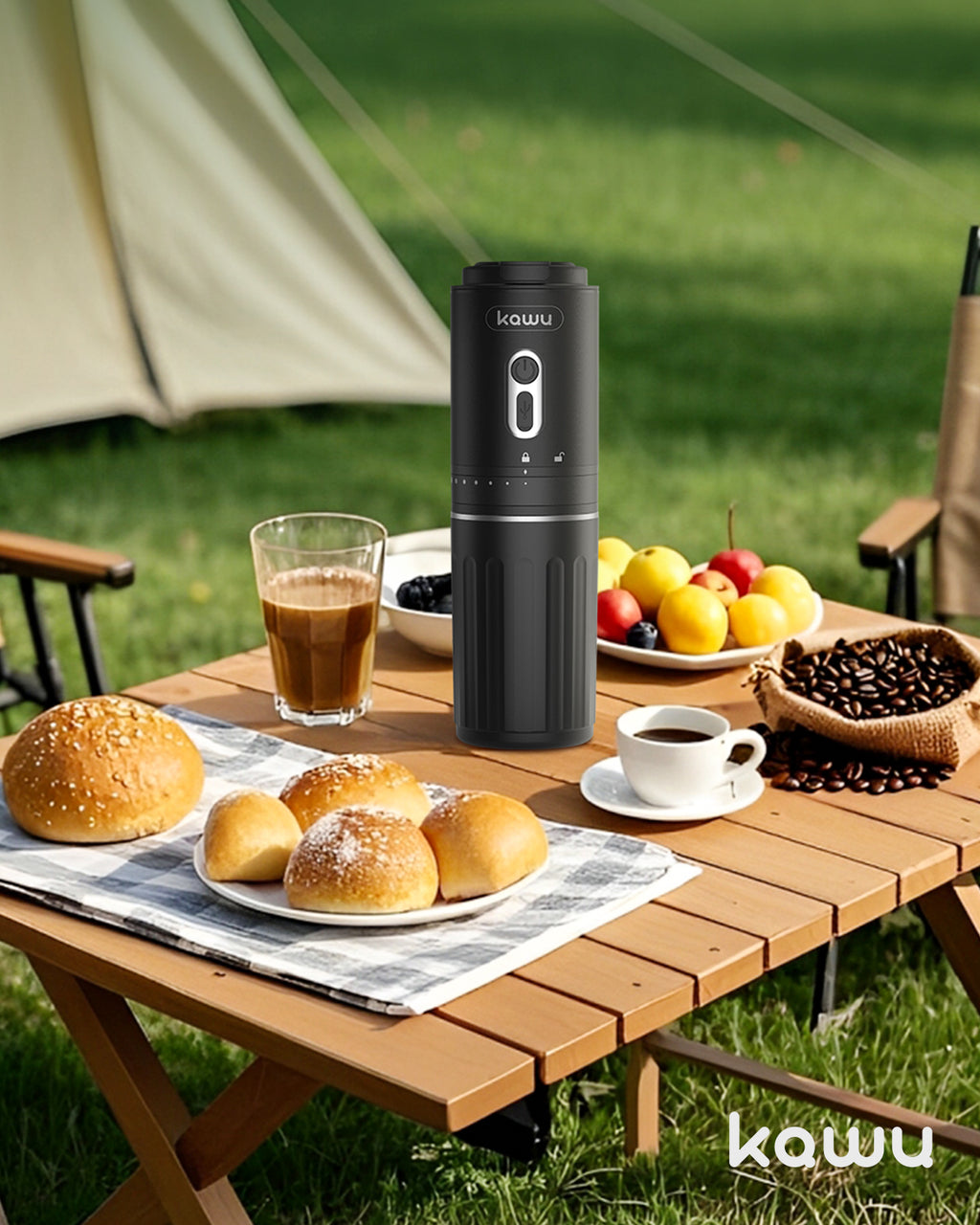 Kawu HAY-8311 Portable Coffee Grinder Black