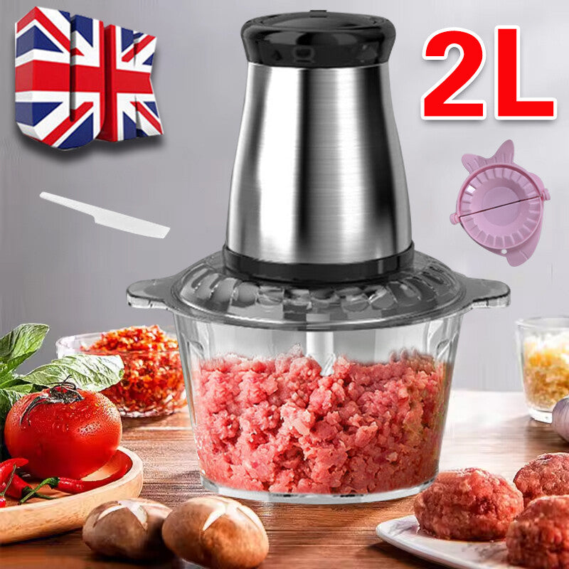 Food Processor Blender  2L Chopper Mixer Meat Spices Grinder Smoothie Maker