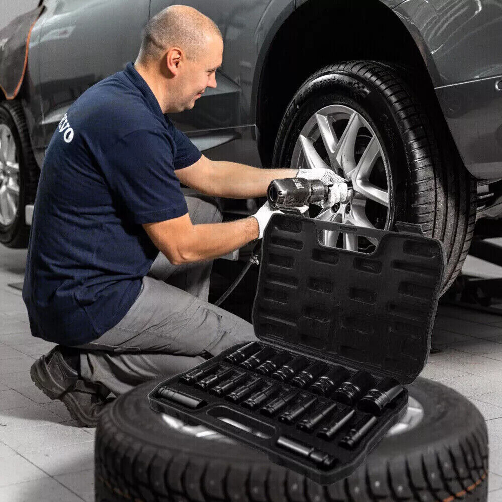 20PCS Deep Impact Socket Set 1 2 Inch Drive Metric 8 - 32mm Lifetime Warranty UK