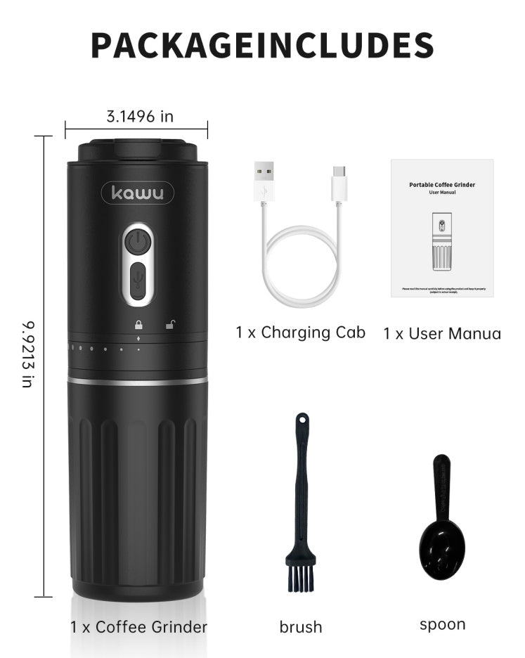 Kawu HAY-8311 Portable Coffee Grinder Black