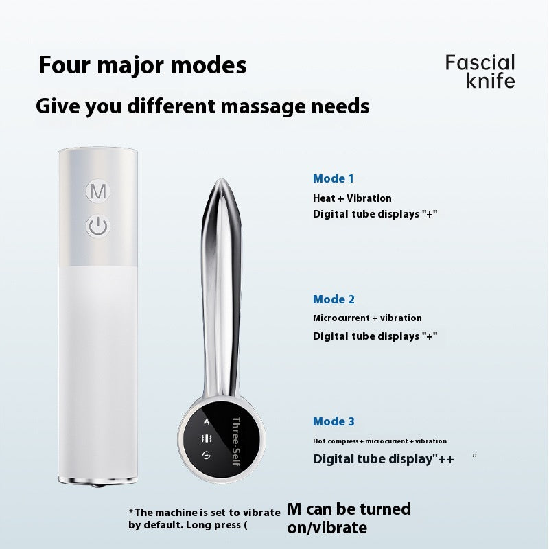 Electric Fascia Knife Vibration Body Massager High Vibration Massage Massager Warm Body Lifting Blade Comb Massage Tool