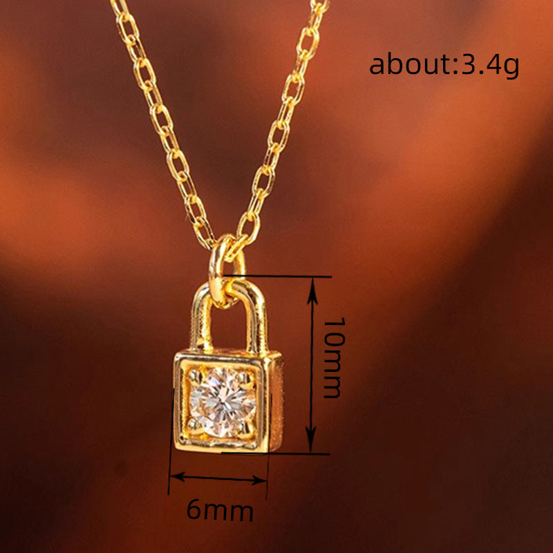 Lock Love Story Design Collarbone Necklace