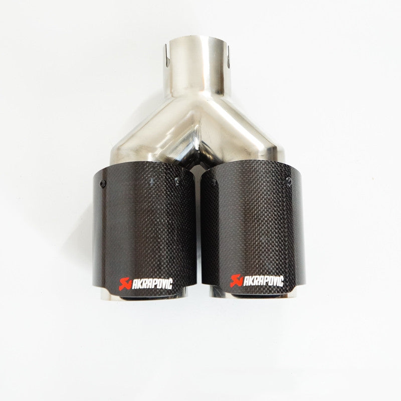 One Modified Two Tail Throat Car Decorative Exhaust Pipe