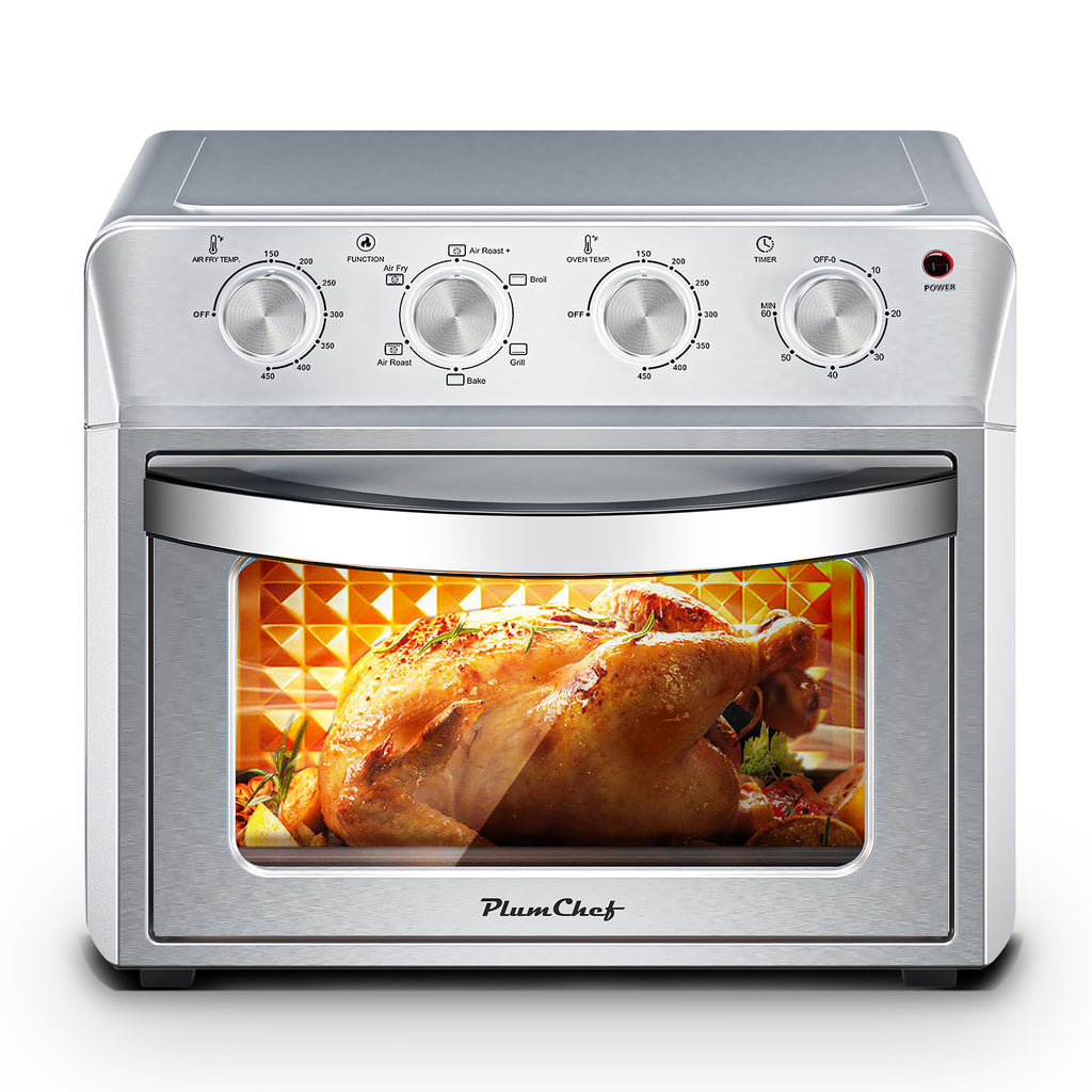 27.5QT 6-in-1 Air Fryer Toaster Oven, 6-Slice, Countertop Convection Oven, Air Frying, Baking, Roasting, Broiling & Grilling, 1600W, Sliver, Amazon Resale Prohibited