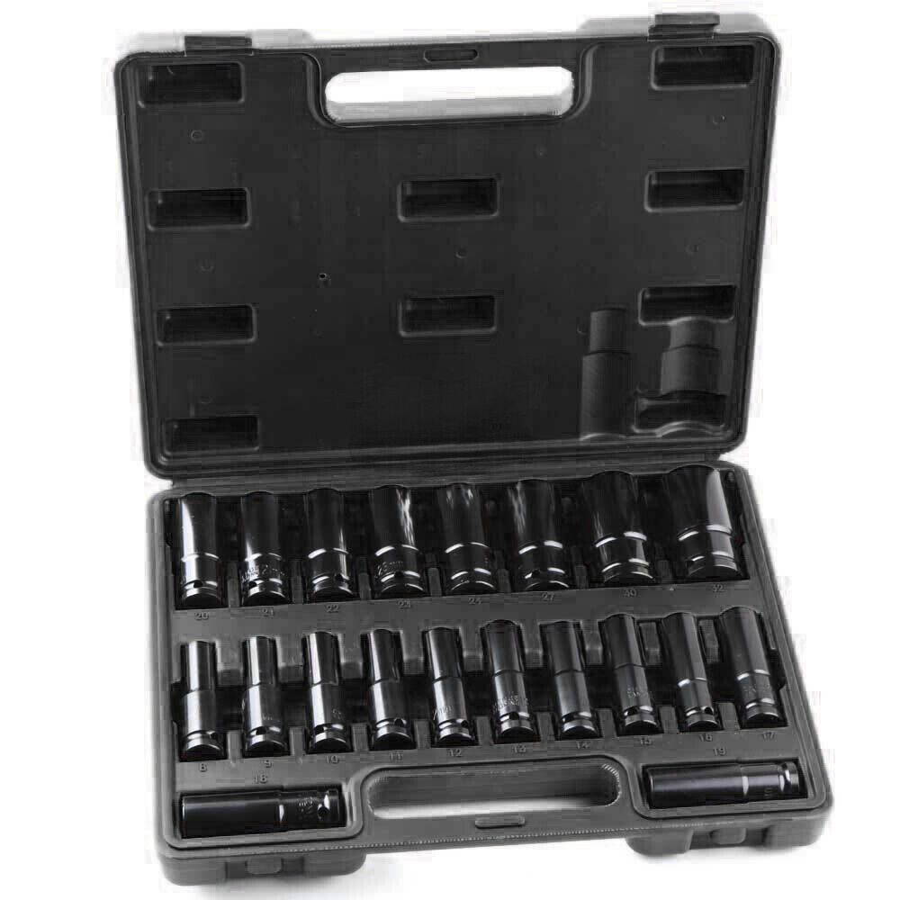 20PCS Deep Impact Socket Set 1 2 Inch Drive Metric 8 - 32mm Lifetime Warranty UK