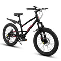 A20184 20 Inch Mountain Kids Bike For Boys & Girls, Ages 6-12, 7-Speed With Front Suspension
