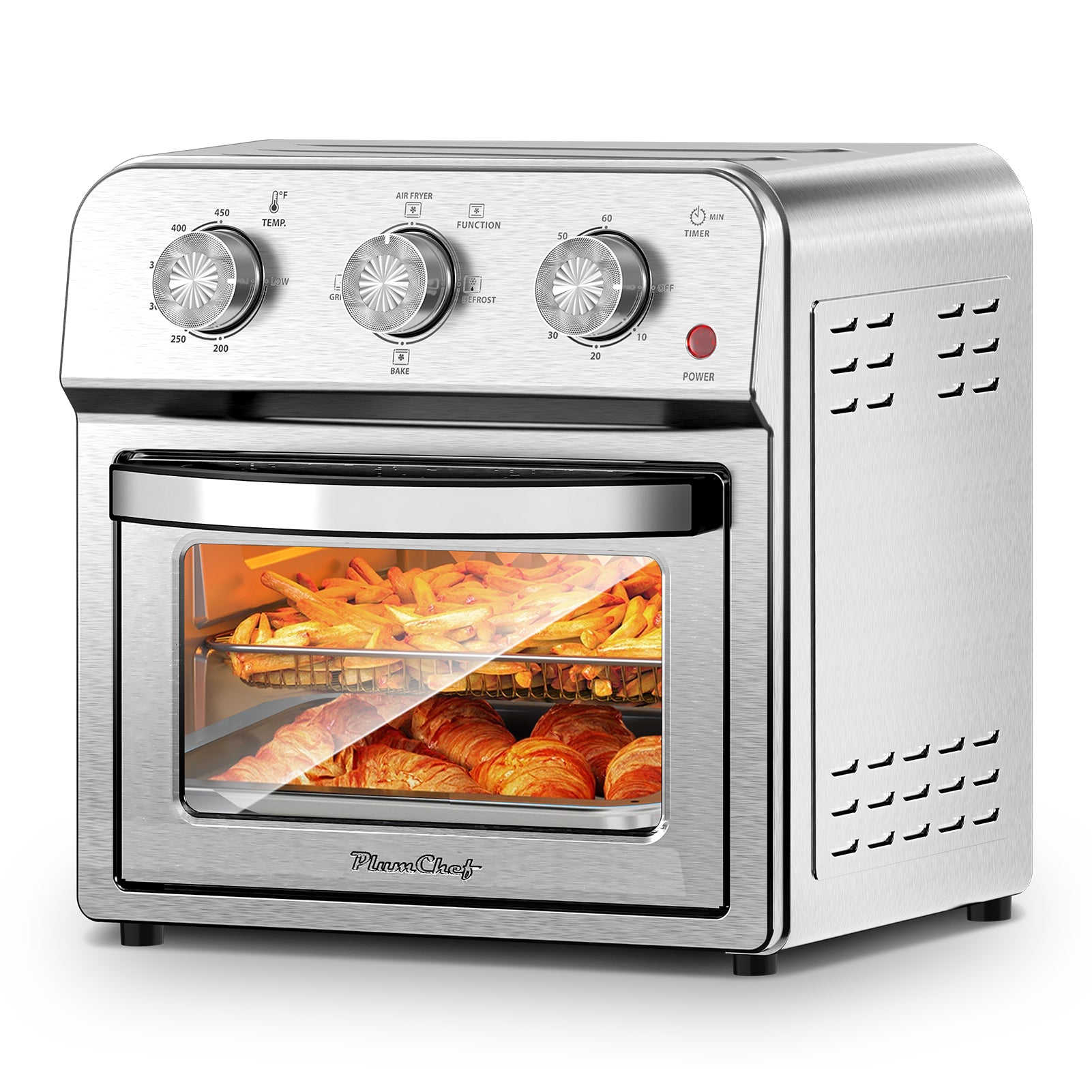 13QT Air Fryer Toaster Oven, Healthy Oil-Free Cooking, Multifunctional Convection Contertop Oven, Adjustable Time, Temp Control, Stainless Steel, Amazon Resale Prohibited
