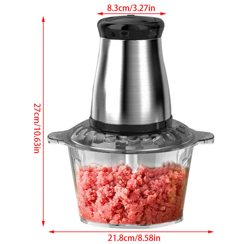 Food Processor Blender  2L Chopper Mixer Meat Spices Grinder Smoothie Maker