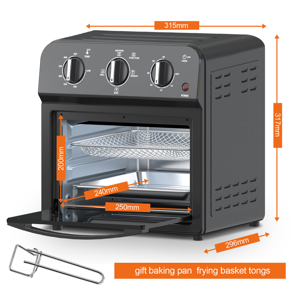 Family Size Air Fryer Toaster Oven Combo,13QT,Hot Air Circulation For Healthy Oil-Free Cooking, Multifunctional Convection Contertop Oven, Adjustable Time & Temp Control, Amazon Resale Prohibited