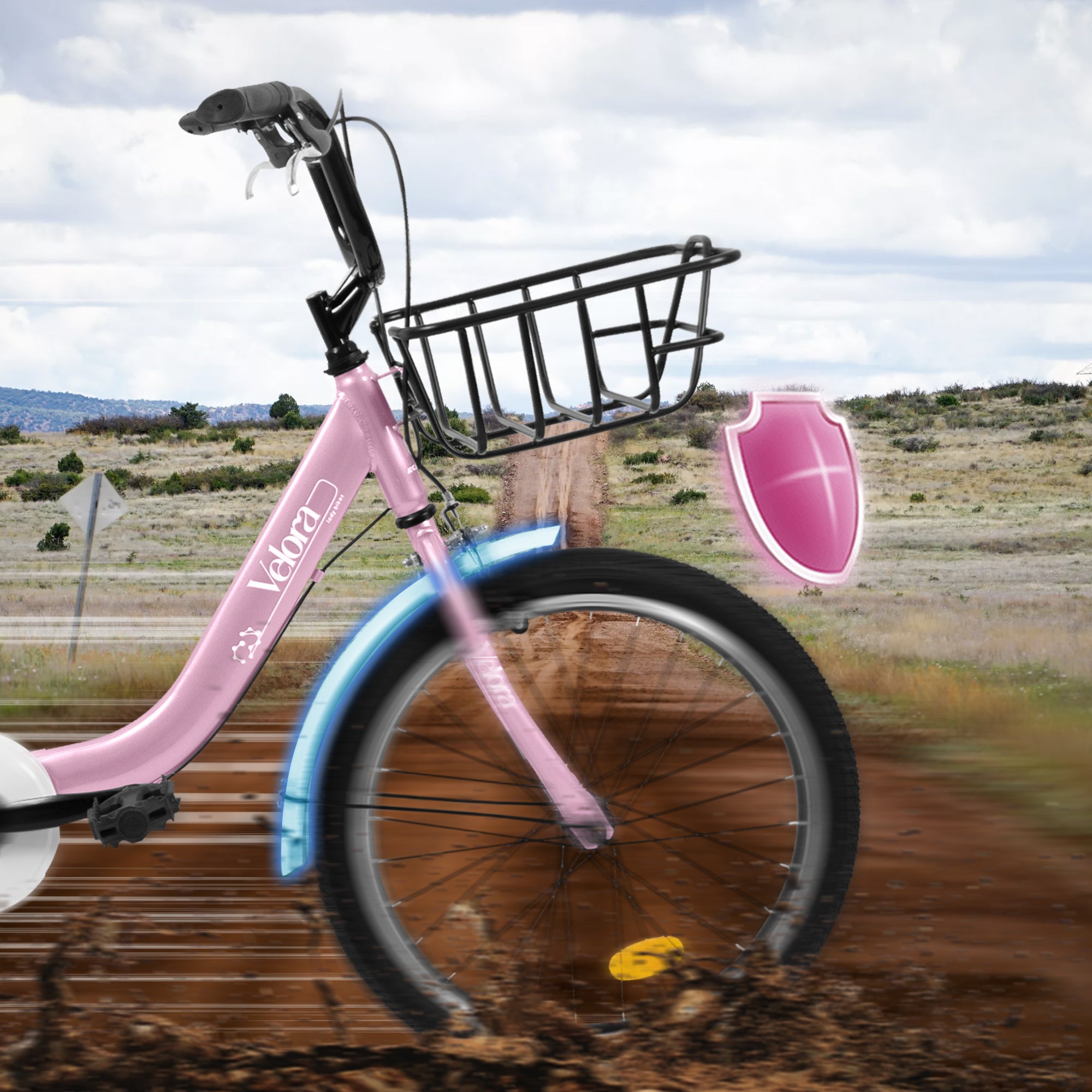 A20182 20 Inch Kids Bike For Boys & Girls, Children's Bicycle With Coaster Brake & V-Brake, 1-Speed, Chain Guard & Rear Rack, Lightweight Steel Frame Pink, Green, Purple, White