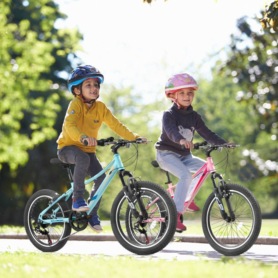 A20261 20 Inch Children's Bicycle, Shock Absorbing Front Fork, 7 - Speed, V - Brakes, Mountain Tire, Boys And Girls Kids Bike For Outdoor Adventure