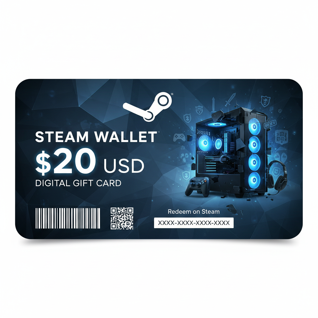 Steam Wallet $20 Gift Card