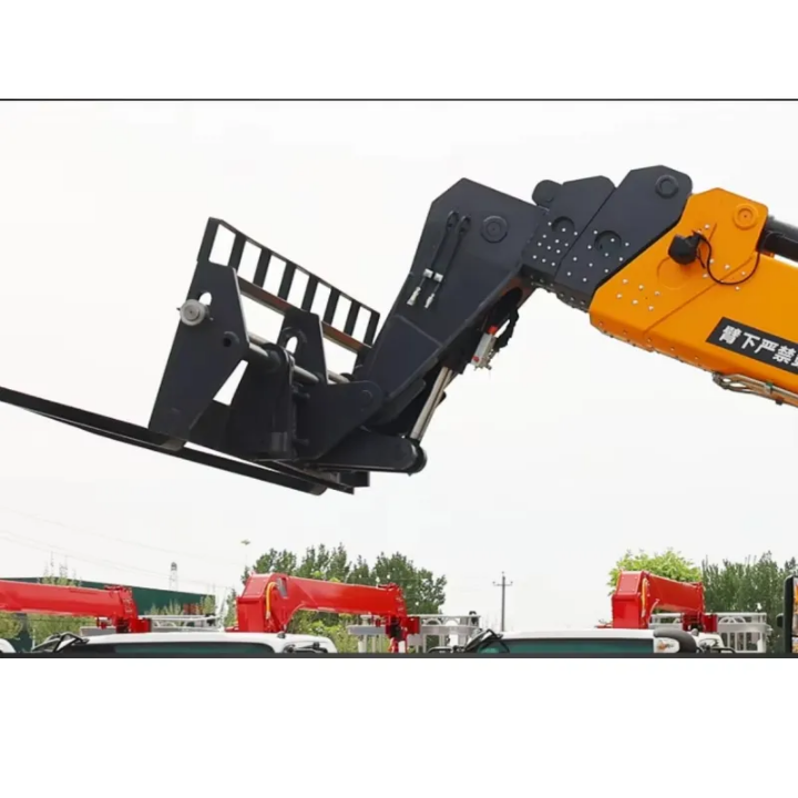 Heavy-Duty Telescopic Handler Forklift - All-Terrain Telehandler with Rotating Fork Attachment