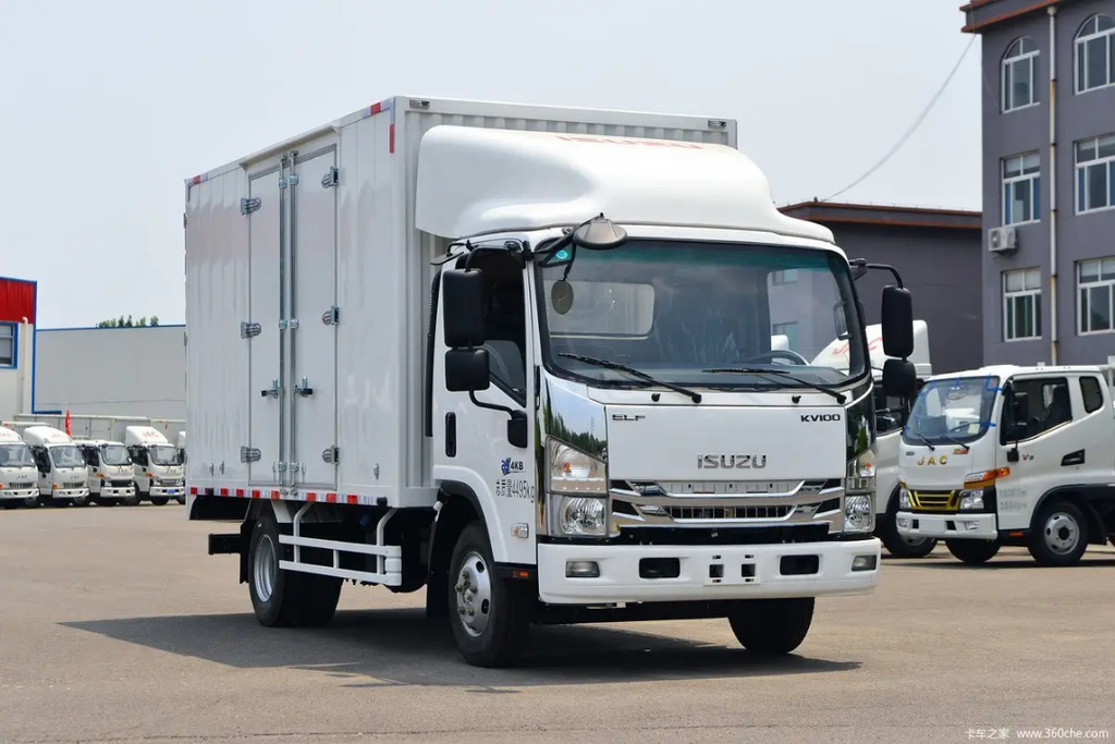 Isuzu KV100 Box Truck - Commercial Delivery Vehicle | White Cargo Van
