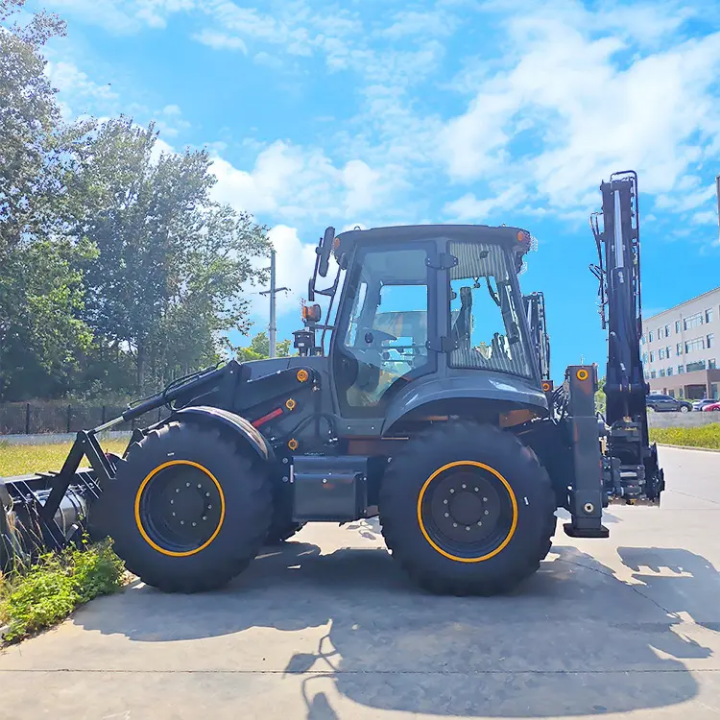 Heavy-Duty Backhoe Loader - Multi-Function Construction Equipment with Hydraulic System