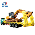 AOTONG Heavy Duty Low Bed Trailer - 3 Axle Equipment Transport Semi-Trailer