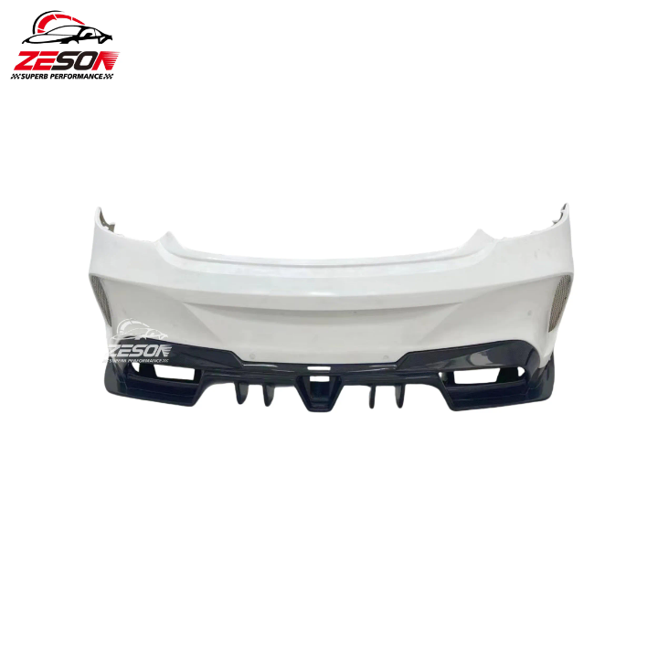 Mercedes C-Class W205 AMG Style Front Bumper with Carbon Fiber Lip 5 set