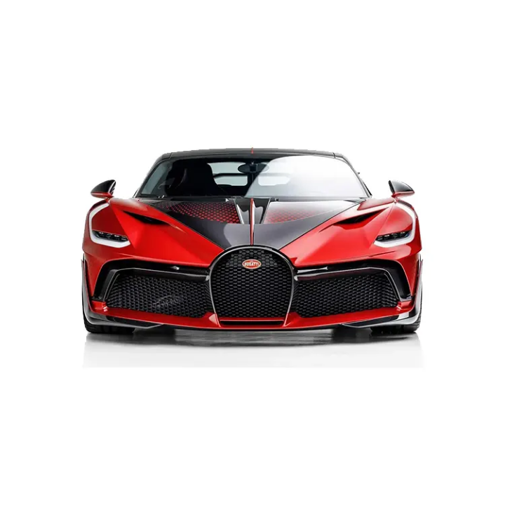 Bugatti Divo Hypercar - Limited Edition Red & Black Carbon Fiber Performance Vehicle