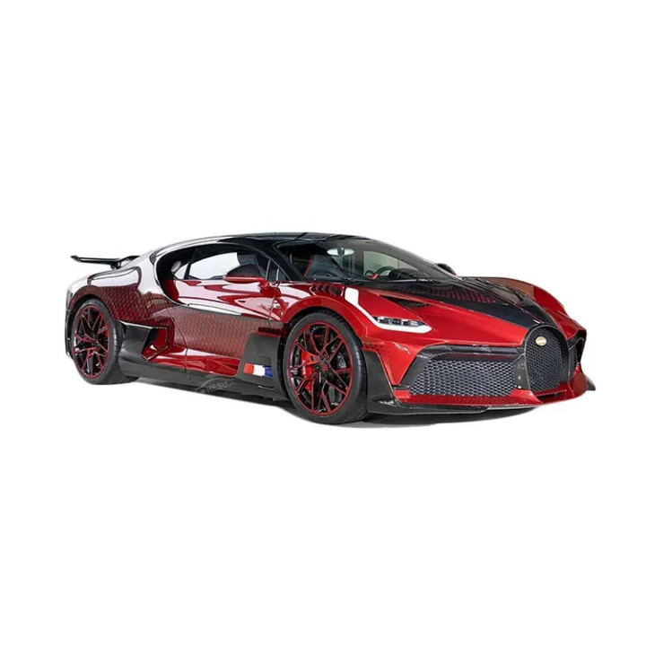 Bugatti Divo Hypercar - Limited Edition Red & Black Carbon Fiber Performance Vehicle