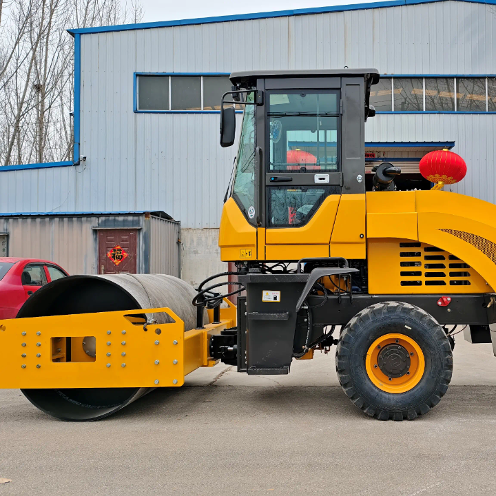 Heavy Duty Single Drum Road Roller Compactor - 3 Ton Vibratory Soil Compaction Equipment