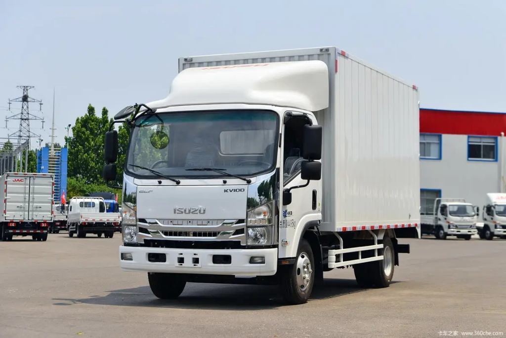 Isuzu KV100 Box Truck - Commercial Delivery Vehicle | White Cargo Van